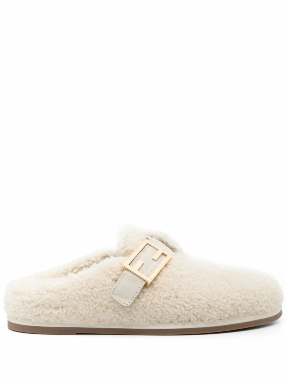 Fendi Feel Sherling Sabot Mule Women’s Size 39 - Picture 2 of 12